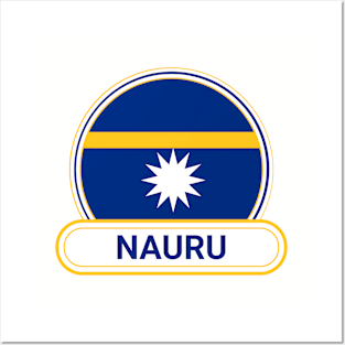 Nauru Country Badge - Nauru Flag Posters and Art